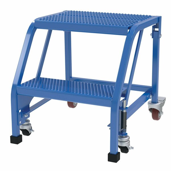Vestil 20 H Steel PW Ladder, Perforated, 2 Step, No Rail, 2 Steps LAD-PW-18-2-P-NHR